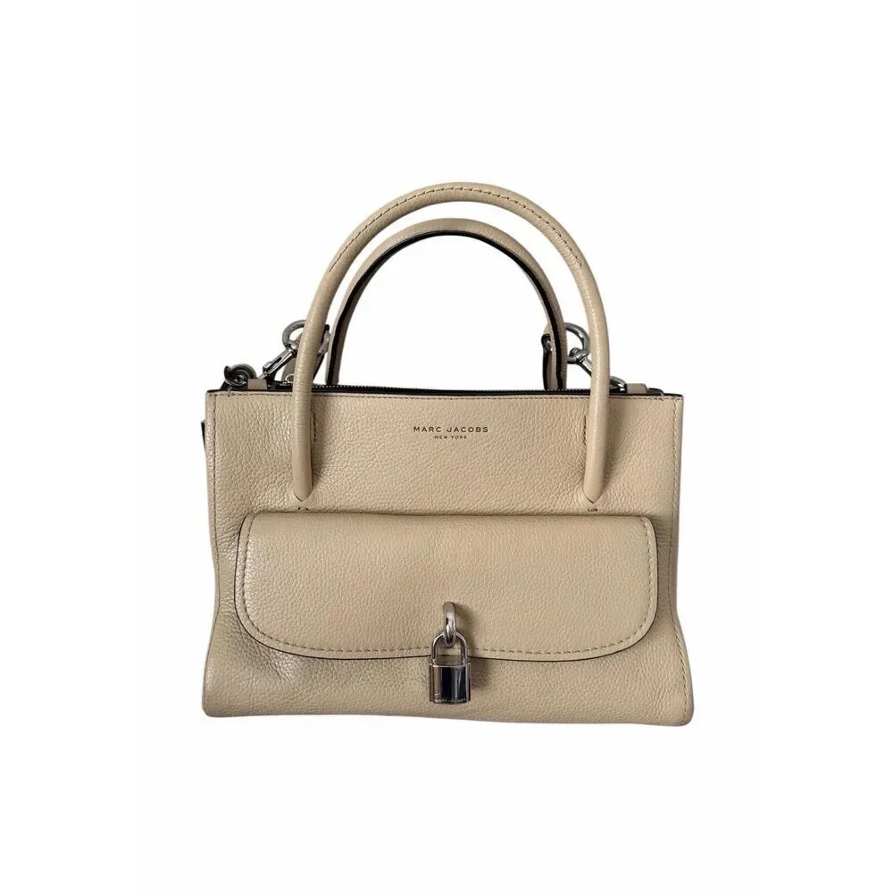 Mark‎ Jacobs Satchel Bag Lock That Leather Cream